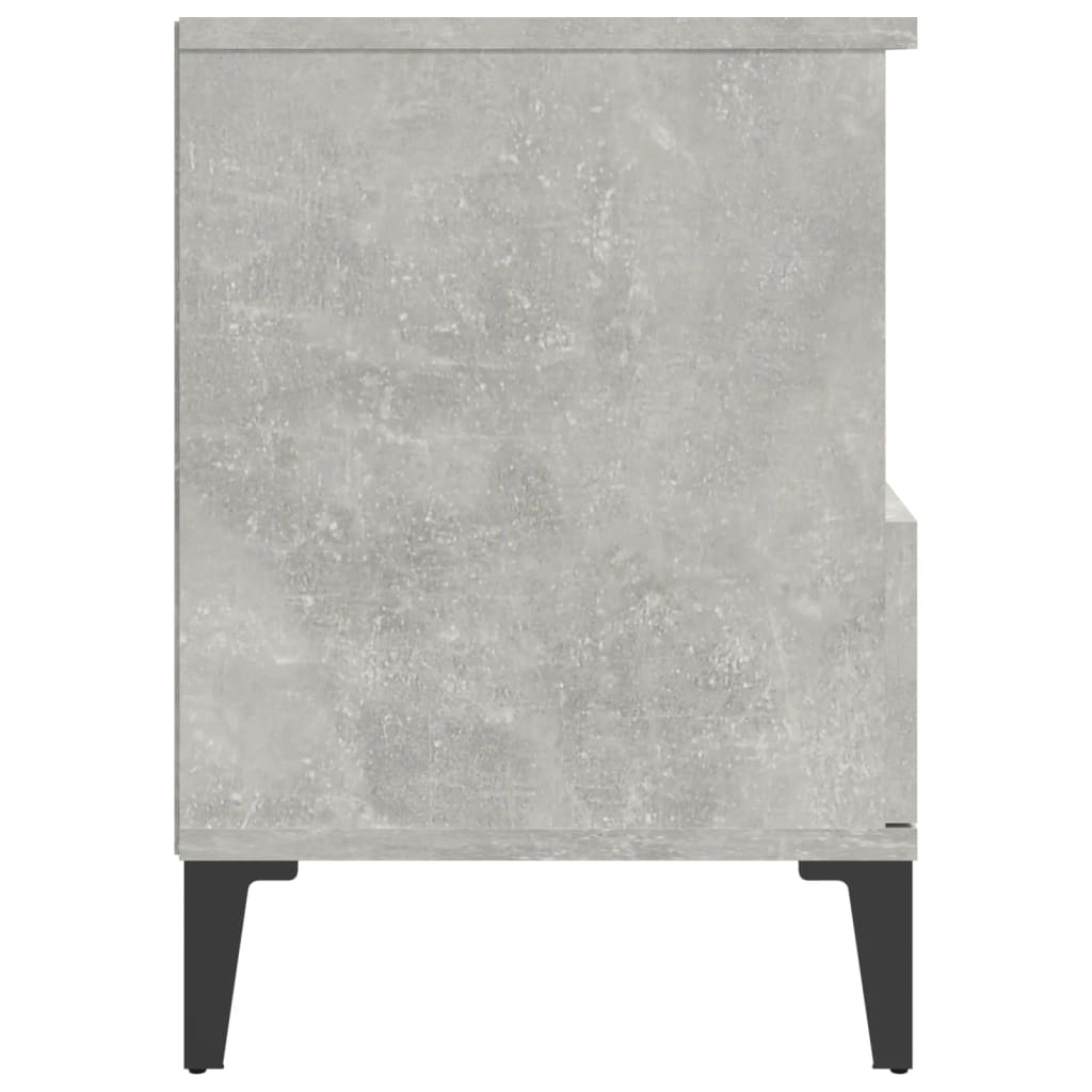 vidaXL Nachttische 2 Stk. Betongrau 40x35x50 cm