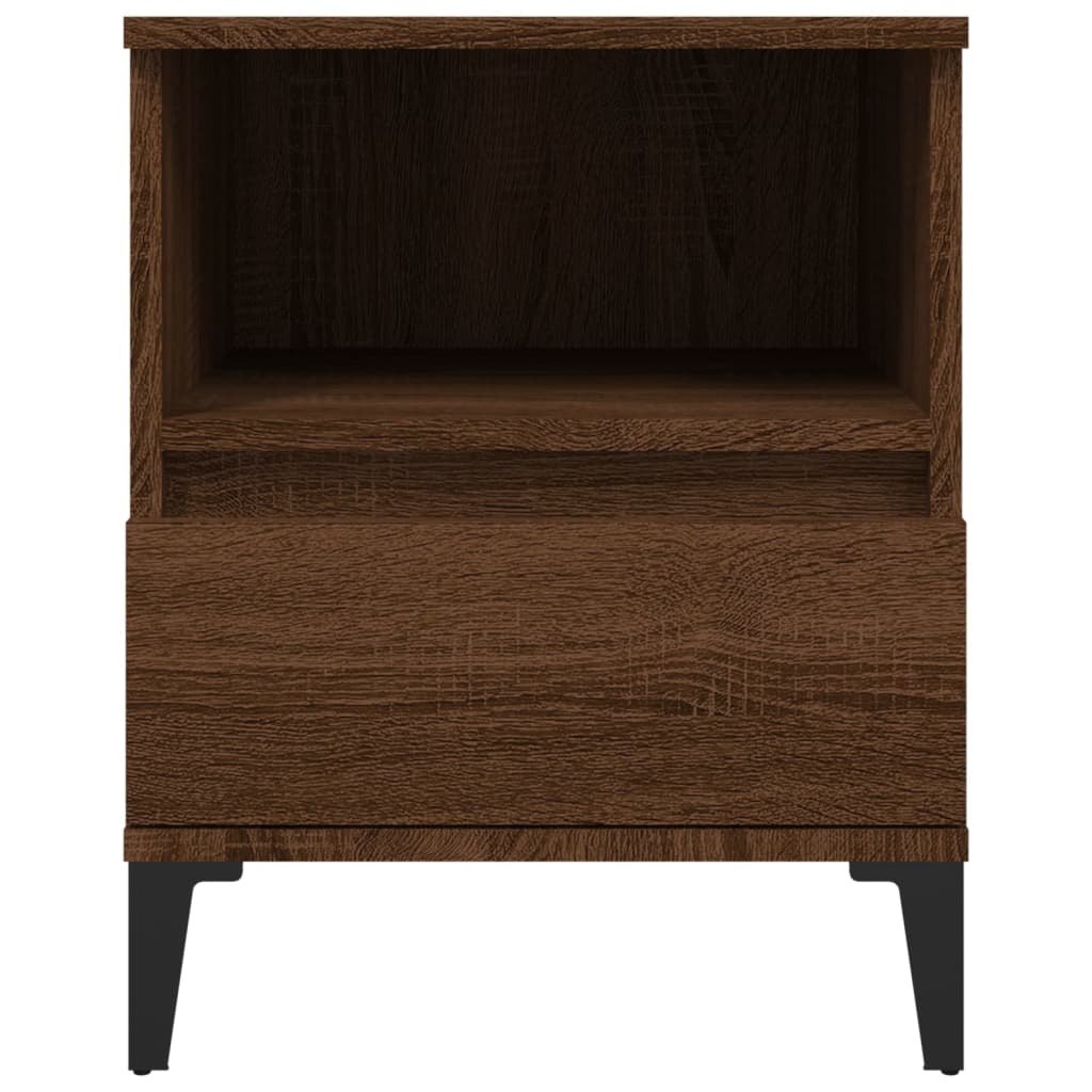 vidaXL Nachttische 2 Stk. Braun Eichen-Optik 40x35x50 cm