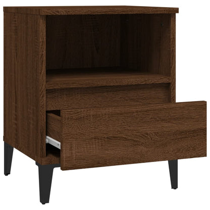 vidaXL Nachttische 2 Stk. Braun Eichen-Optik 40x35x50 cm