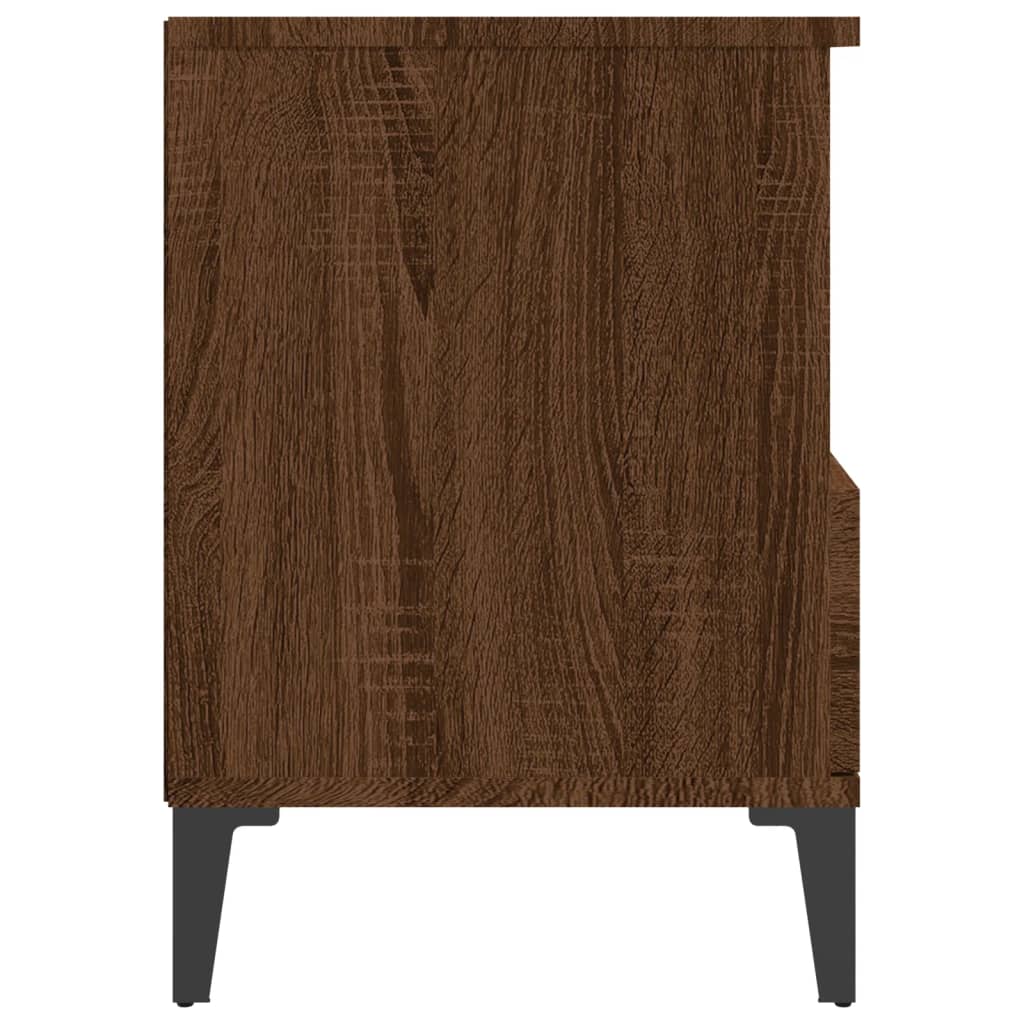 vidaXL Nachttische 2 Stk. Braun Eichen-Optik 40x35x50 cm