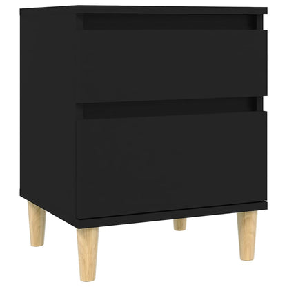 vidaXL Table de chevet noire 40x35x50 cm