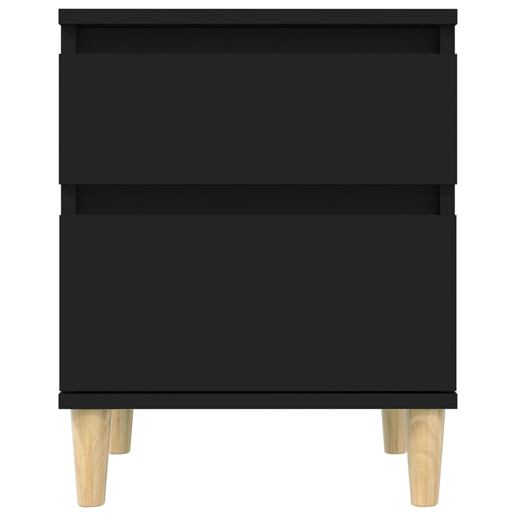 vidaXL Table de chevet noire 40x35x50 cm