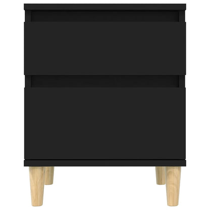 vidaXL Table de chevet noire 40x35x50 cm