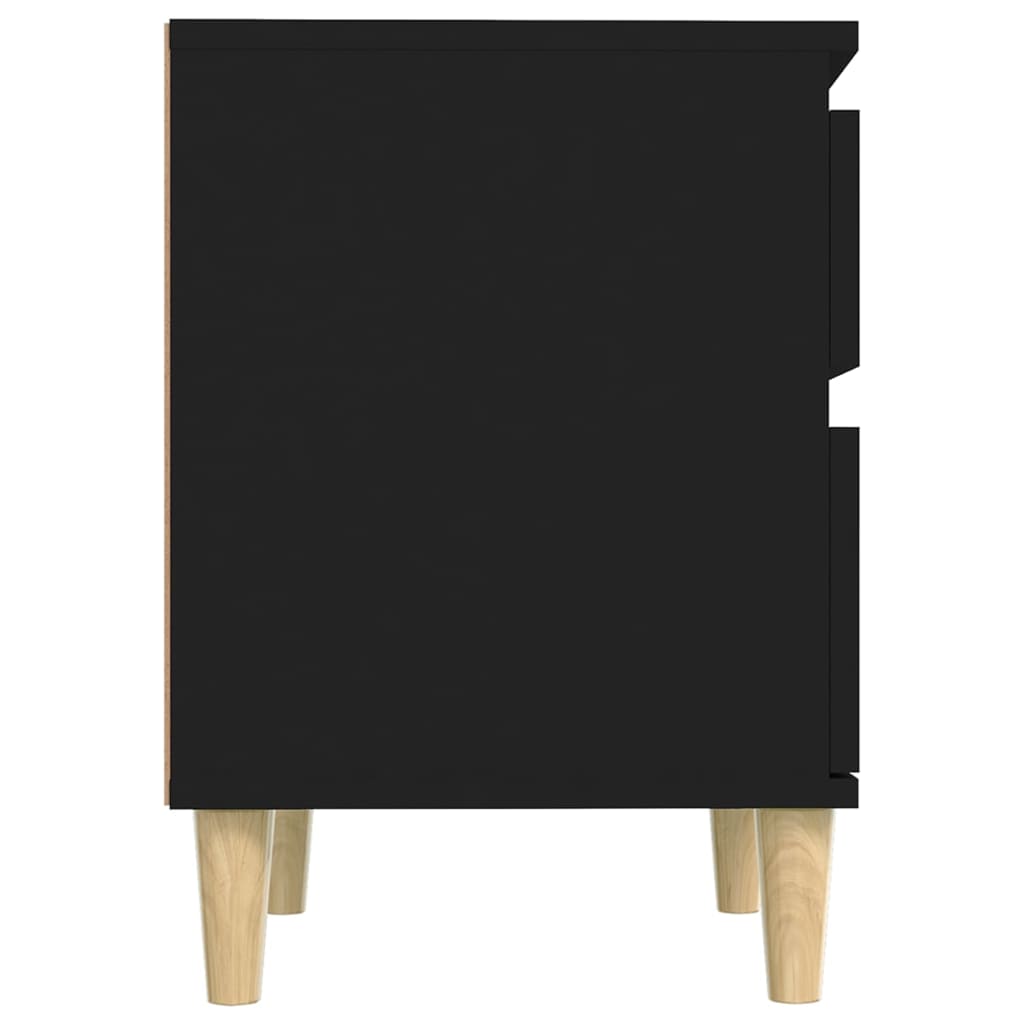 vidaXL Table de chevet noire 40x35x50 cm