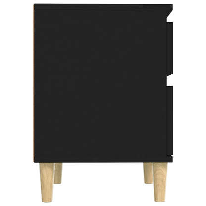 vidaXL Nachttische 2 Stk. Schwarz 40x35x50 cm