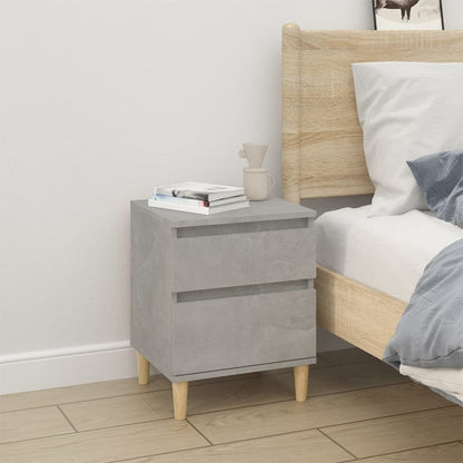 vidaXL Tables de chevet 2 pcs. Gris béton 40x35x50 cm