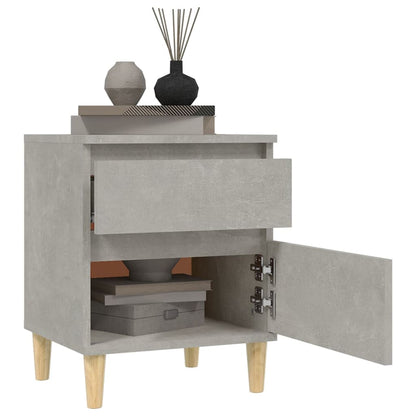 vidaXL Tables de chevet 2 pcs. Gris béton 40x35x50 cm