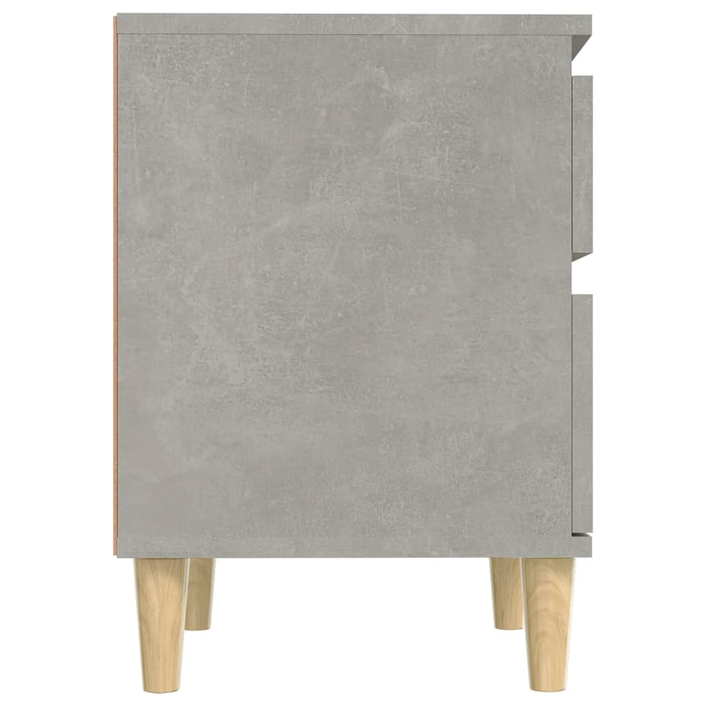 vidaXL Tables de chevet 2 pcs. Gris béton 40x35x50 cm