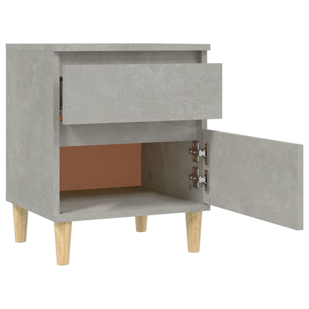 vidaXL Tables de chevet 2 pcs. Gris béton 40x35x50 cm