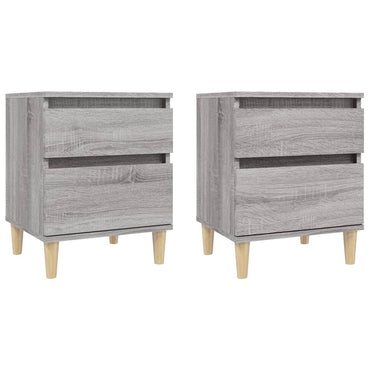 vidaXL Nachttische 2 Stk. Grau Sonoma 40x35x50 cm