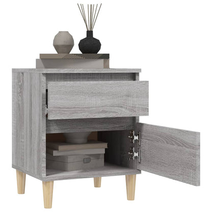 vidaXL Nachttische 2 Stk. Grau Sonoma 40x35x50 cm