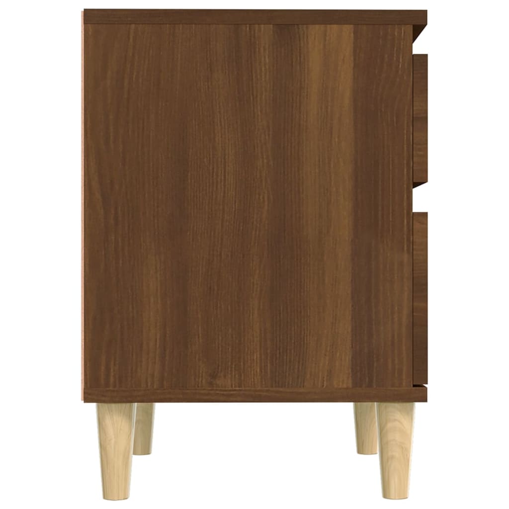 vidaXL Table de chevet aspect chêne marron 40x35x50 cm