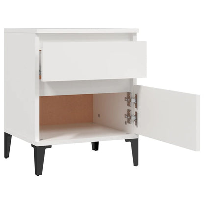 vidaXL Tables de chevet 2 pcs Blanc 40x35x50 cm