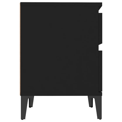 vidaXL Nachttisch Schwarz 40x35x50 cm