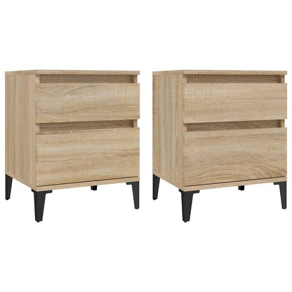 vidaXL Tables de chevet 2 pcs Chêne Sonoma 40x35x50 cm