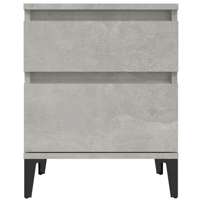 vidaXL Table de chevet gris béton 40x35x50 cm