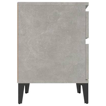 vidaXL Table de chevet gris béton 40x35x50 cm