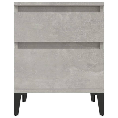 vidaXL Nachttische 2 Stk. Betongrau 40x35x50 cm