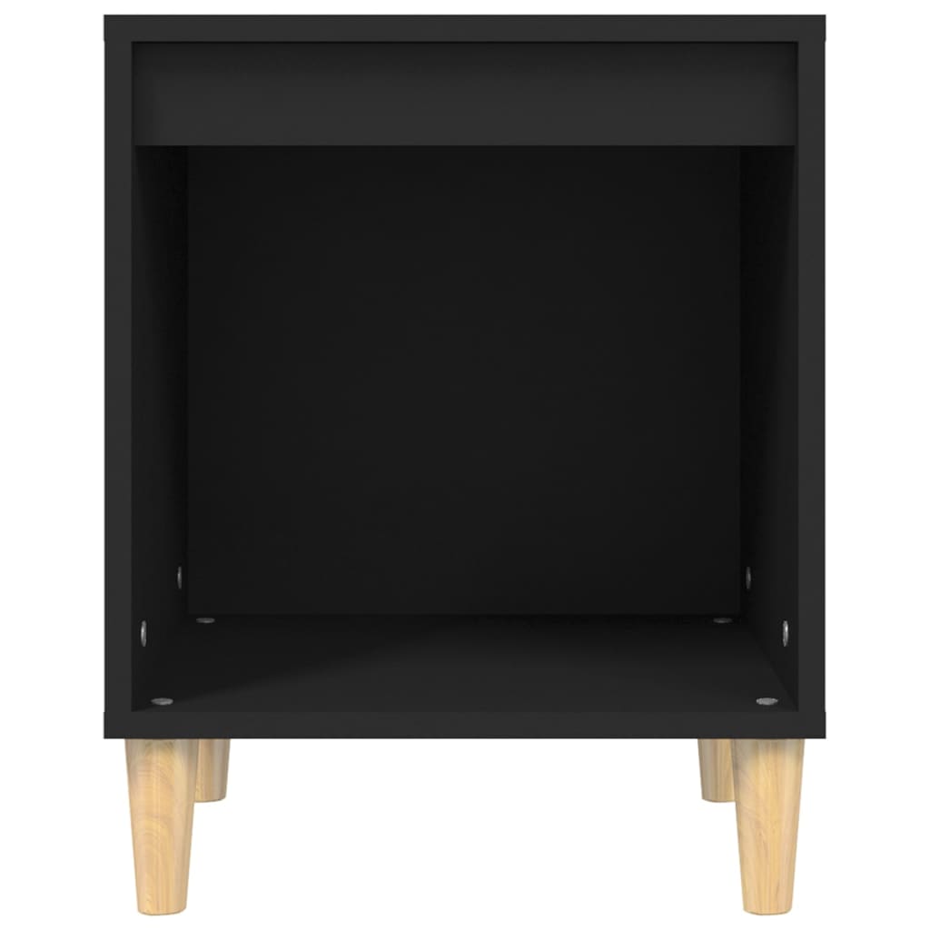 vidaXL Nachttische 2 Stk. Schwarz 40x35x50 cm