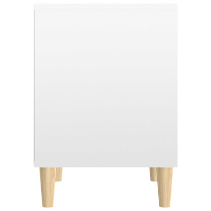vidaXL Tables de chevet 2 pcs Blanc brillant 40x35x50 cm
