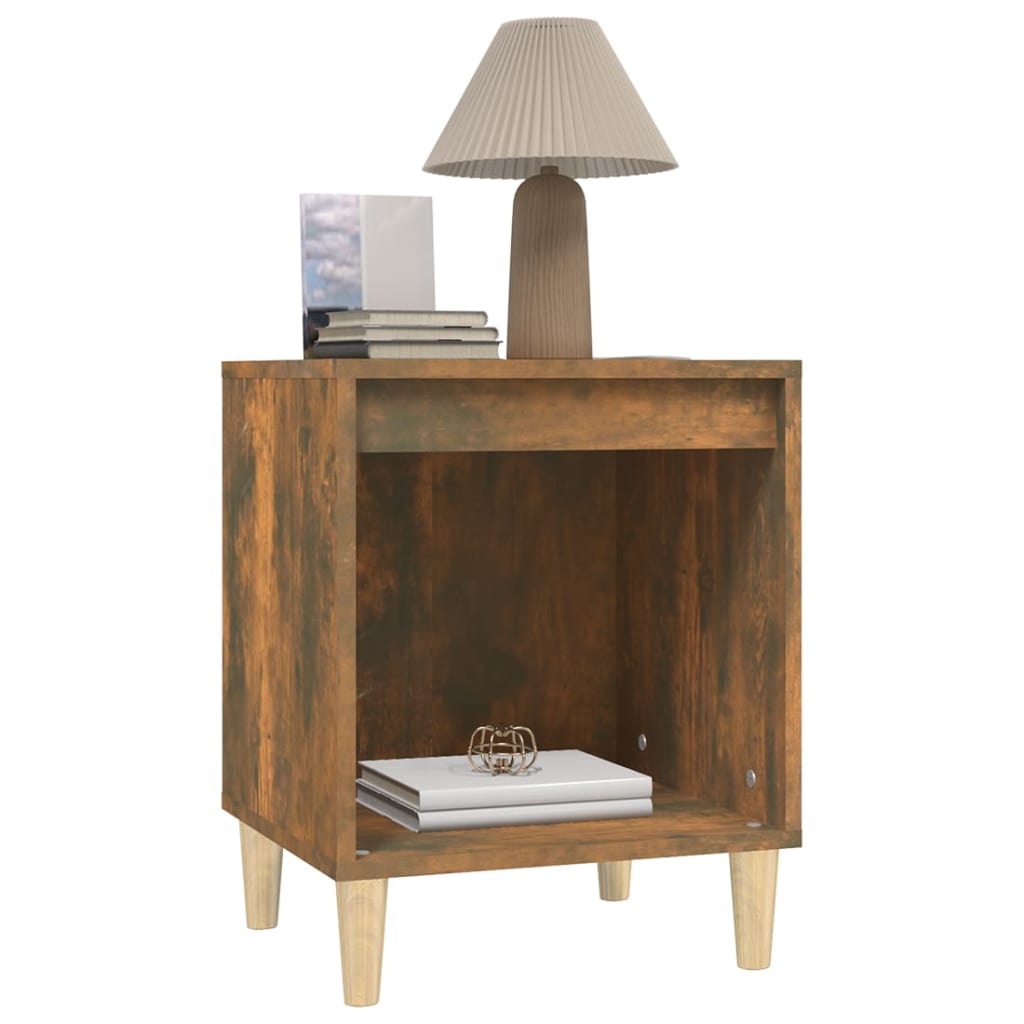 vidaXL Tables de chevet 2 pcs Chêne fumé 40x35x50 cm