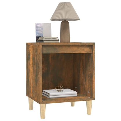 vidaXL Tables de chevet 2 pcs Chêne fumé 40x35x50 cm