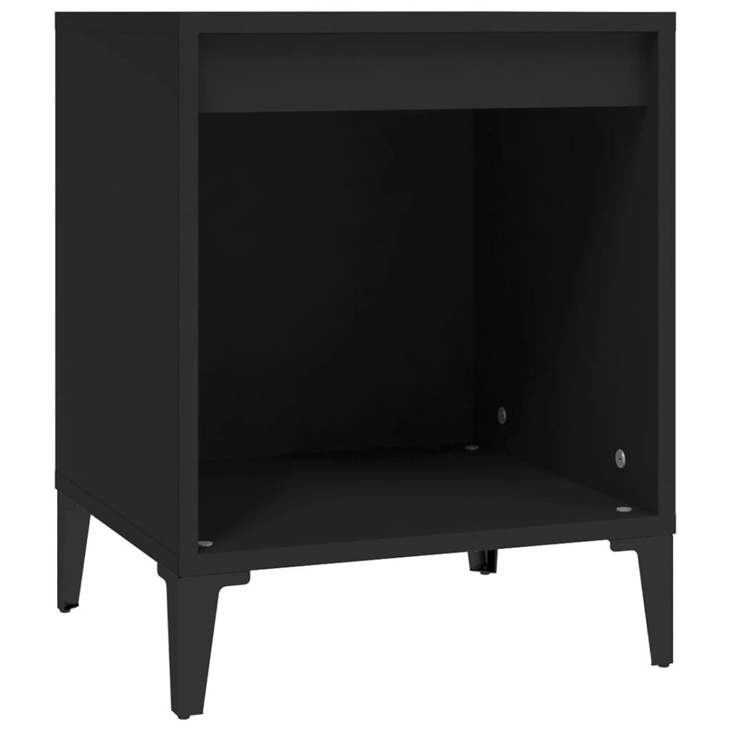 vidaXL Tables de chevet 2 pcs Noir 40x35x50 cm