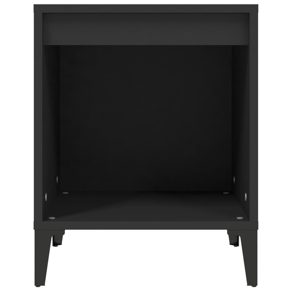 vidaXL Tables de chevet 2 pcs Noir 40x35x50 cm