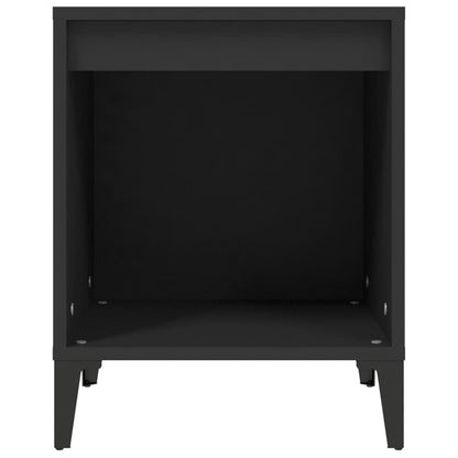 vidaXL Tables de chevet 2 pcs Noir 40x35x50 cm