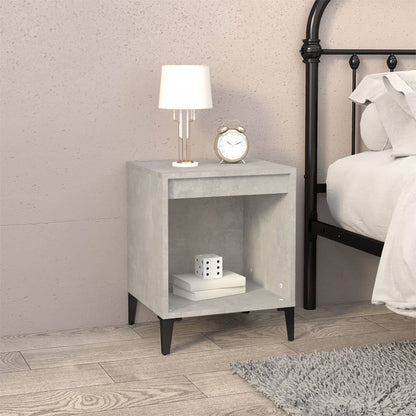 vidaXL Tables de chevet 2 pcs. Gris béton 40x35x50 cm