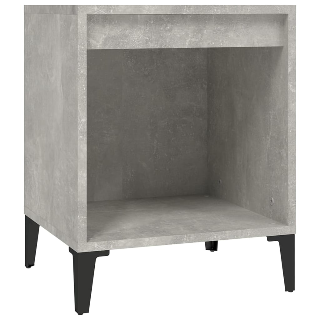 vidaXL Tables de chevet 2 pcs. Gris béton 40x35x50 cm