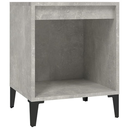 vidaXL Tables de chevet 2 pcs. Gris béton 40x35x50 cm