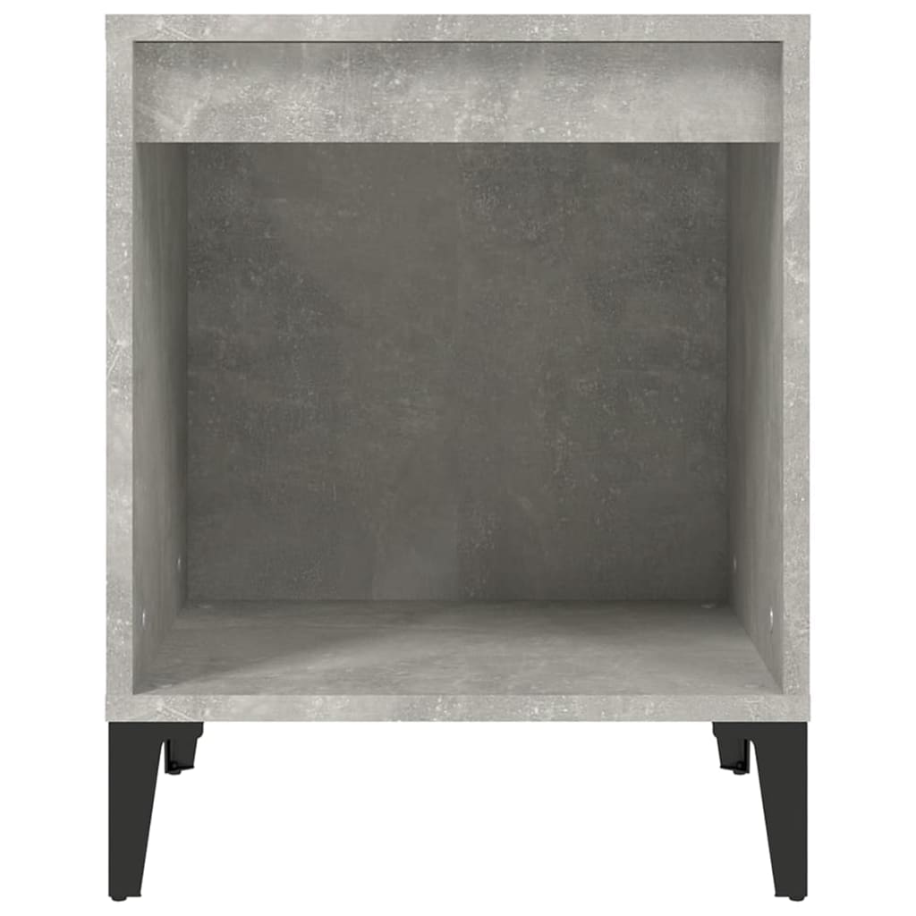 vidaXL Tables de chevet 2 pcs. Gris béton 40x35x50 cm