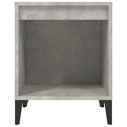 vidaXL Tables de chevet 2 pcs. Gris béton 40x35x50 cm
