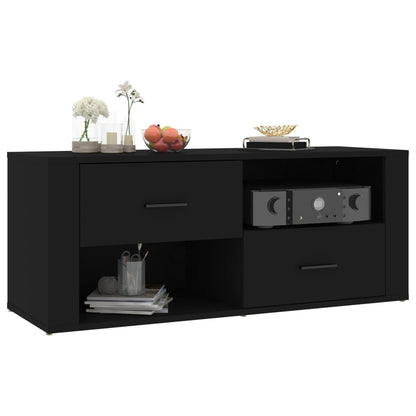 vidaXL TV-Schrank Schwarz 100x35x40 cm Holzwerkstoff