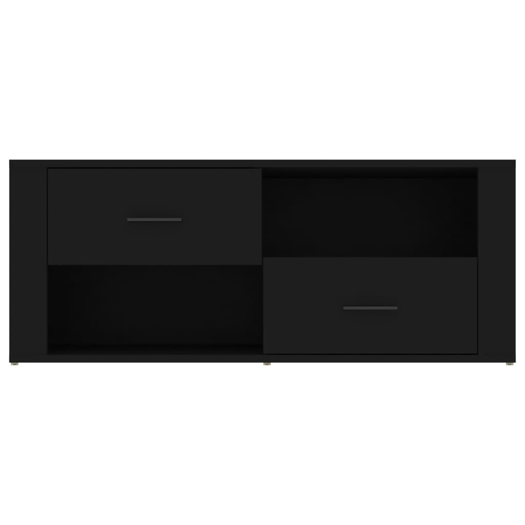 vidaXL TV-Schrank Schwarz 100x35x40 cm Holzwerkstoff