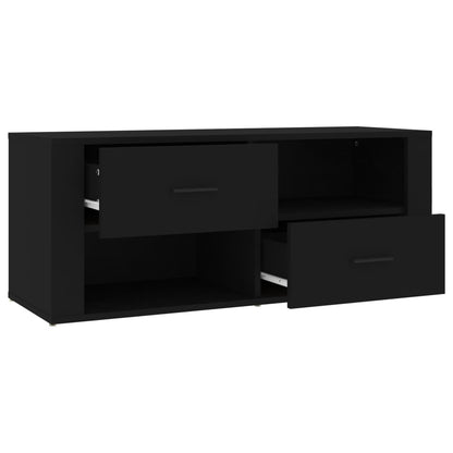 vidaXL TV-Schrank Schwarz 100x35x40 cm Holzwerkstoff
