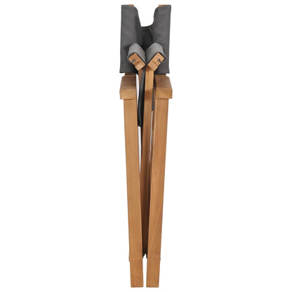 vidaXL Chaises de réalisateur 2 pcs Bois de teck massif Gris