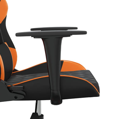 Gaming-Stuhl Schwarz und Orange Kunstleder