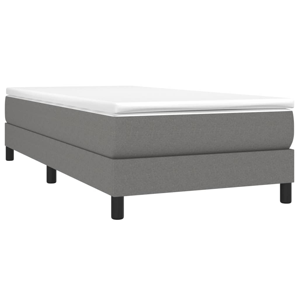 Boxspringbettgestell Dunkelgrau 100x200 cm Stoff