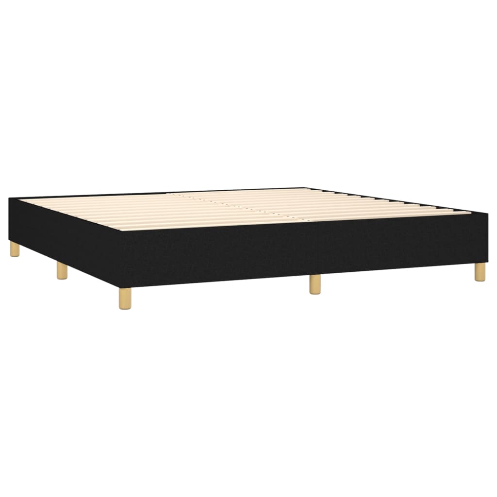 vidaXL Boxspringbettgestell Schwarz 200x200 cm Stoff