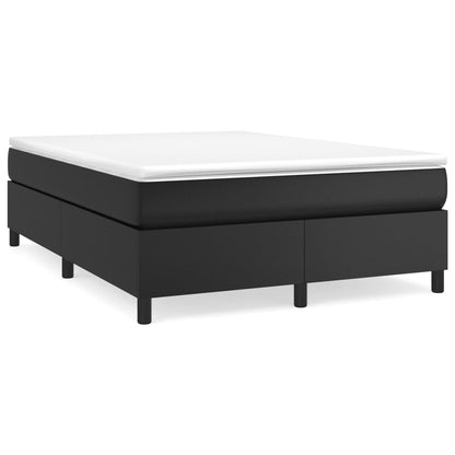 Boxspringbettgestell Schwarz 140x190 cm Kunstleder