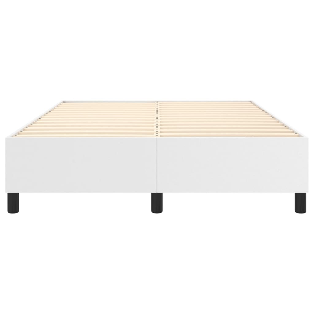 vidaXL Boxspringbettgestell Weiß 140x190 cm Kunstleder