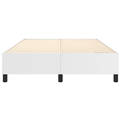 vidaXL Boxspringbettgestell Weiß 140x190 cm Kunstleder