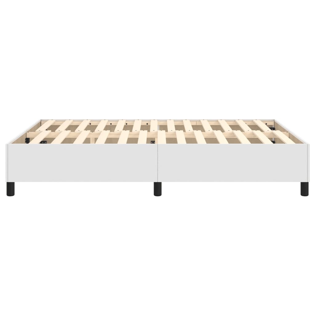 vidaXL Boxspringbettgestell Weiß 140x190 cm Kunstleder