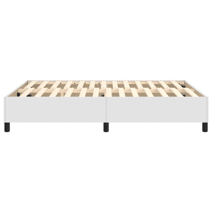 vidaXL Boxspringbettgestell Weiß 140x190 cm Kunstleder