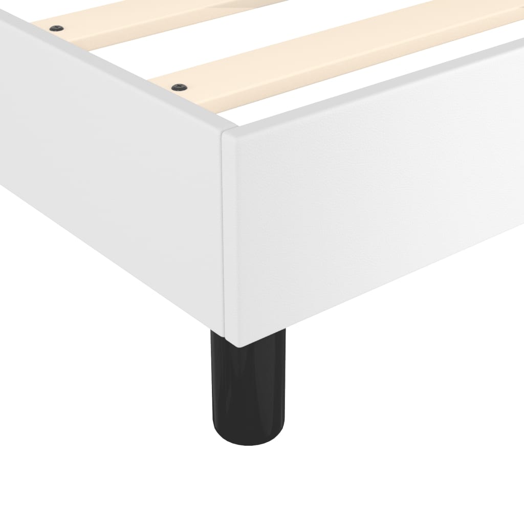 vidaXL Boxspringbettgestell Weiß 140x190 cm Kunstleder