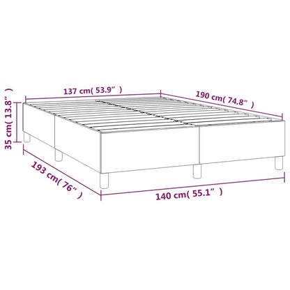 vidaXL Boxspringbettgestell Weiß 140x190 cm Kunstleder