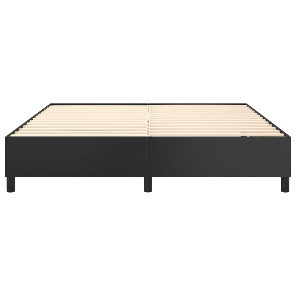 Boxspringbettgestell Schwarz 160x200 cm Kunstleder
