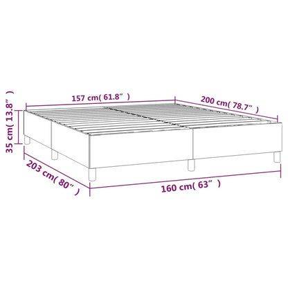Boxspringbettgestell Schwarz 160x200 cm Kunstleder